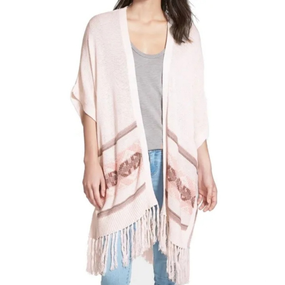 RDI Sleeveless Fringe Cardigan Size S